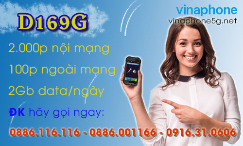 Gói D169G Vinaphone trả sau giá rẻ