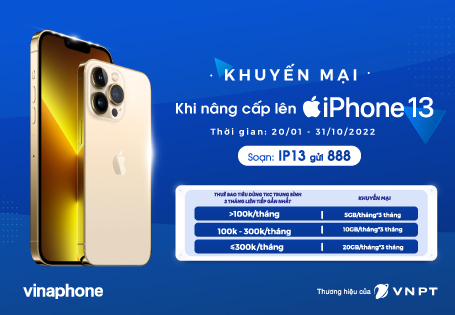 VinaPhone triển khai chương trình khuyến mại cho thuê bao sử dụng iPhone 13