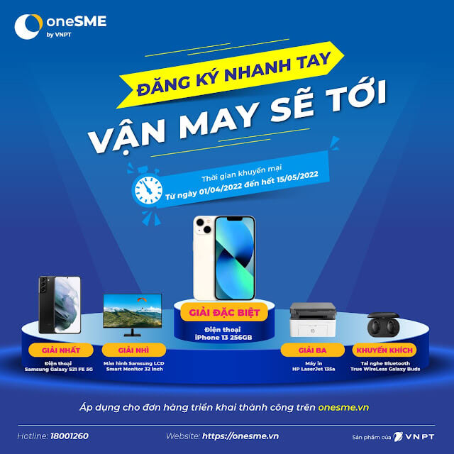 Nhanh tay nhận liền tay iPhone 13 và Samsung S21 khi mua hàng trên OneSME.vn