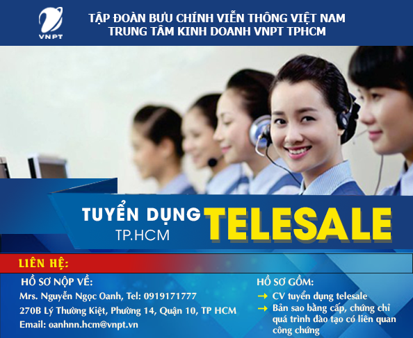 TTKD VNPT TUYỂN DỤNG NHÂN VIÊN TELESALE