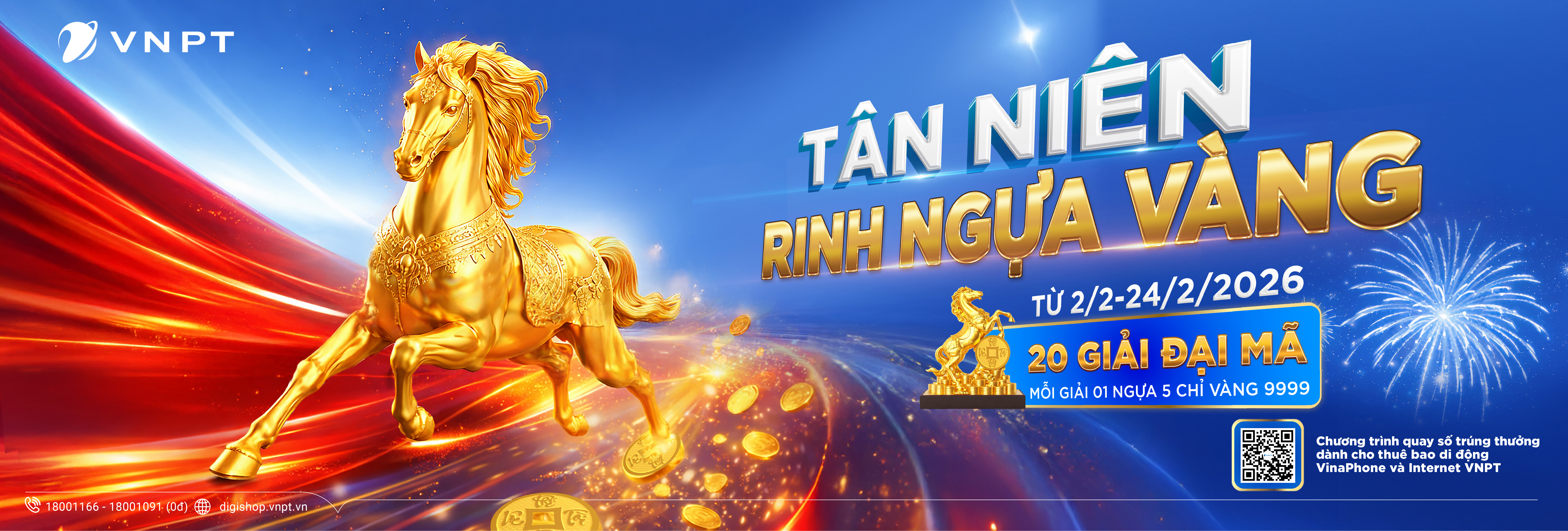 KHAI XUÂN NHƯ Ý RINH ĐẠI MÃ VÀNG VỚI VNPT