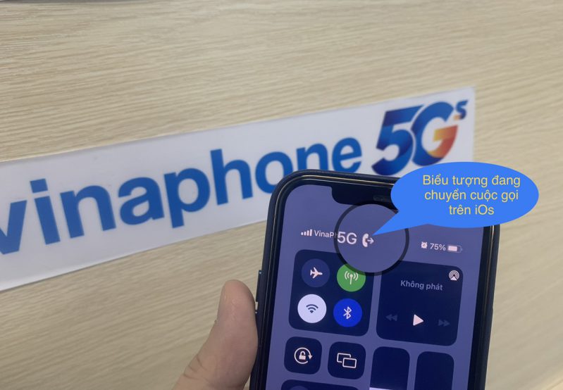 Biểu tượng đang Chuyển cuộc gọi trên điện thoại iOs