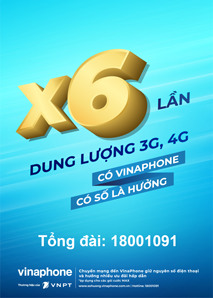 khuyến mãi chuyển mạng giữ số vinaphone - x6 dung lượng 3g/4g