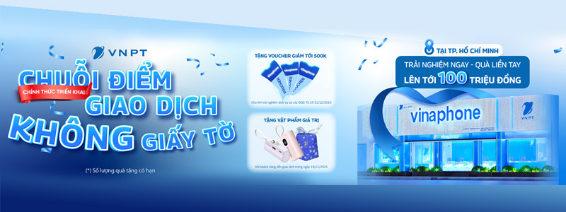 Chuỗi điểm giao dịch VNPT TP.HCM số hoá - không giấy tờ