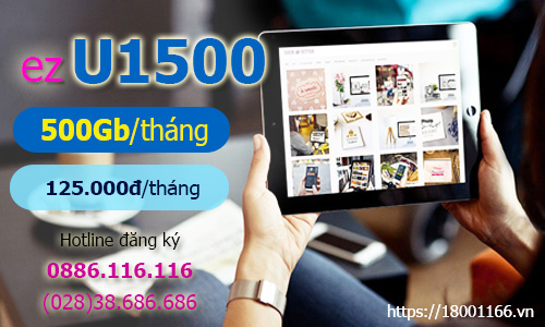 gói ezCom U1500 500Gb/tháng