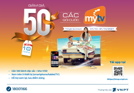 mytv ott giảm 50% giá gói cước