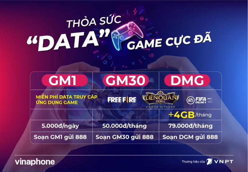 Gói Data IP Game của Vinaphone Miễn Phí 4G Truy Cập Game