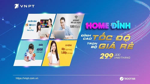 Lắp Internet VNPT Gói Home Đỉnh Tặng 60Gb Data