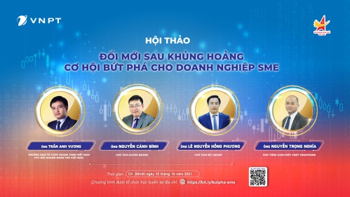 Các diễn giả trong hội thảo đổi mới doanh nghiệp sau khủng hoảng giãn cách xã hội