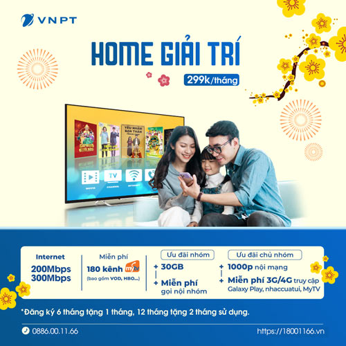 home giải trí vnpt gói internet truyền hình tặng data thoại siêu ưu đãi