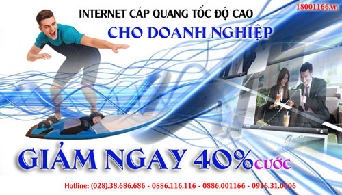 lắp internet cho doanh nghiệp giảm ngay 40% cước