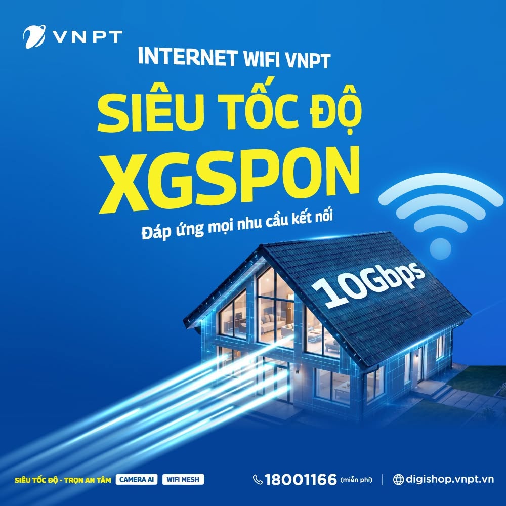 VNPT Home 2 Internet cáp quang 500Mbps công nghệ XGSPON chỉ từ 240.000đ/tháng