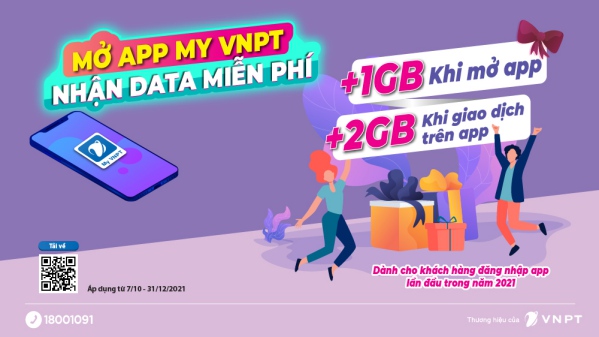 tải app my vnpt nhận ưu đãi 3gb data