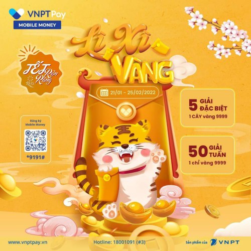 Đón Lì Xì Lộc Vàng Đầu Năm Cùng VNPT Pay và VNPT Mobile Money