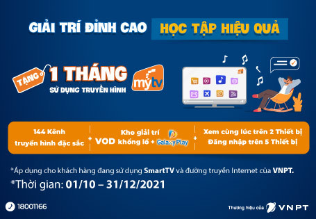 VNPT Ưu Đãi Miễn Phí Trải Nghiệm Truyền Hình MyTV, Tặng Gói Phim Cao Cấp