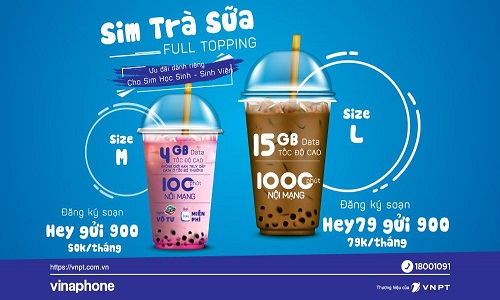 Ưu Đãi Phút Gọi Và Data Siêu Khủng với Sim Trà Sữa Vinaphone 