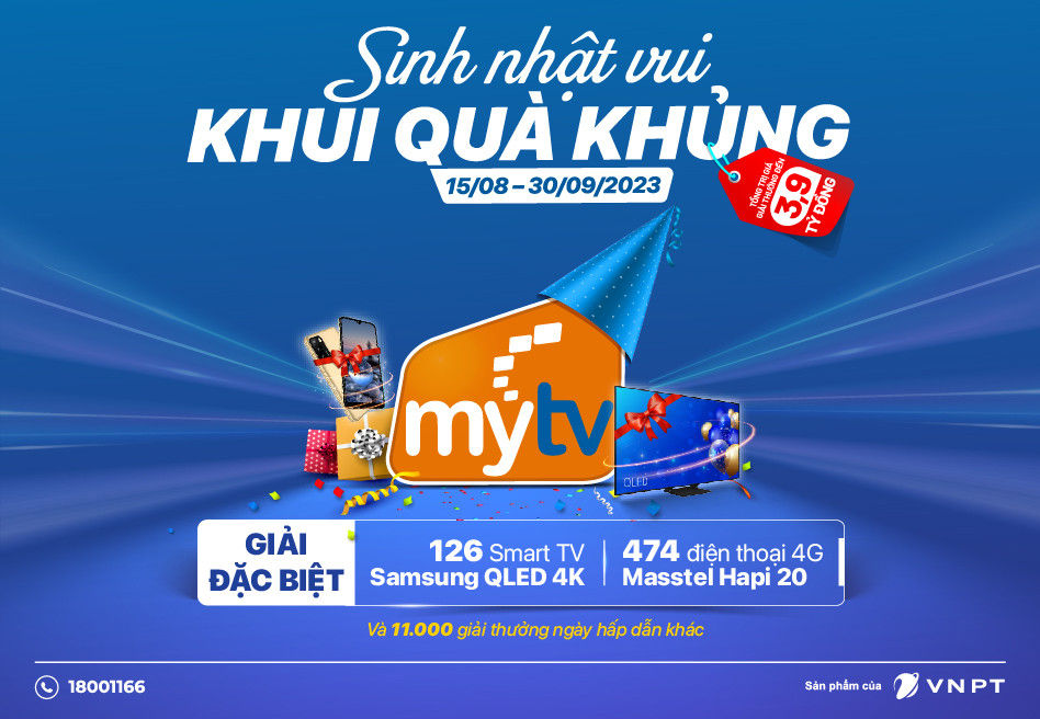 “Sinh nhật vui - Khui quà khủng”, truyền hình MyTV tri ân khách hàng của VNPT