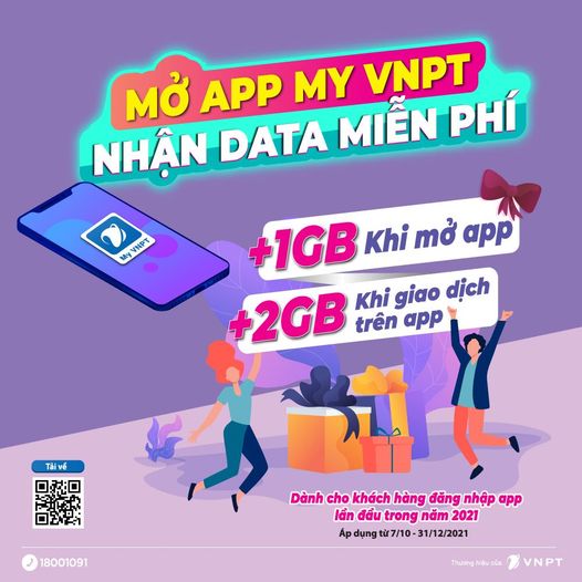 Miễn Phí 3GB Data Khi Mở App My VNPT Lần Đầu Đến 31-12-2021