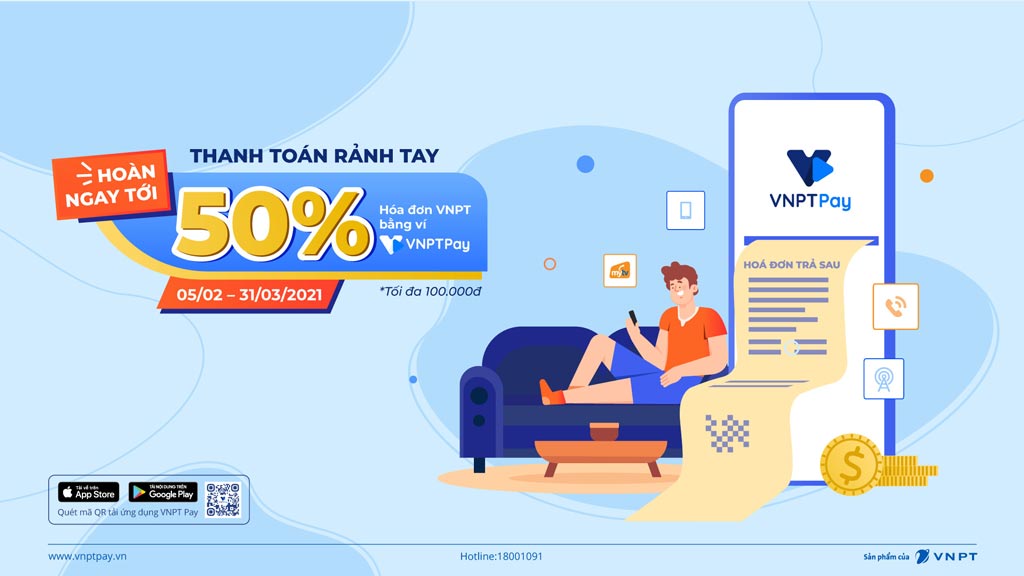 giảm 20% cước khi thanh toán qua ví vnpt pay