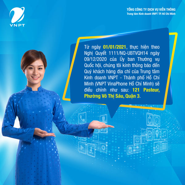 TTKD VNPT HCM Thay Đổi Địa Chỉ Theo Nghị Quyết Số 1111/NQ-UBTVQH14