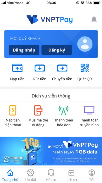 app ví điện tử vnpt pay