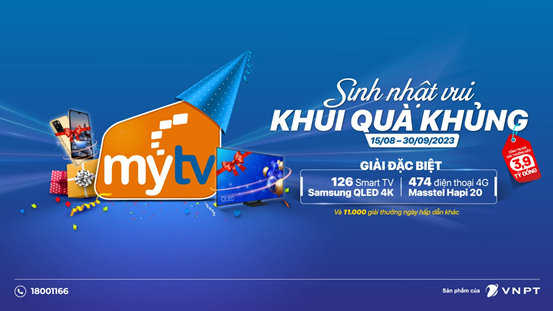 Truyền hình MyTV tri ân khách hàng chương trình “Sinh nhật vui - Khui quà khủng”
