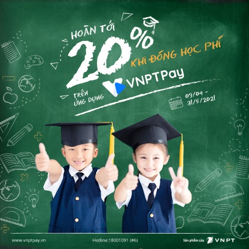 Hoàn Tiền Học Phí 20% Thanh Toán Qua Ví VNPT Pay 